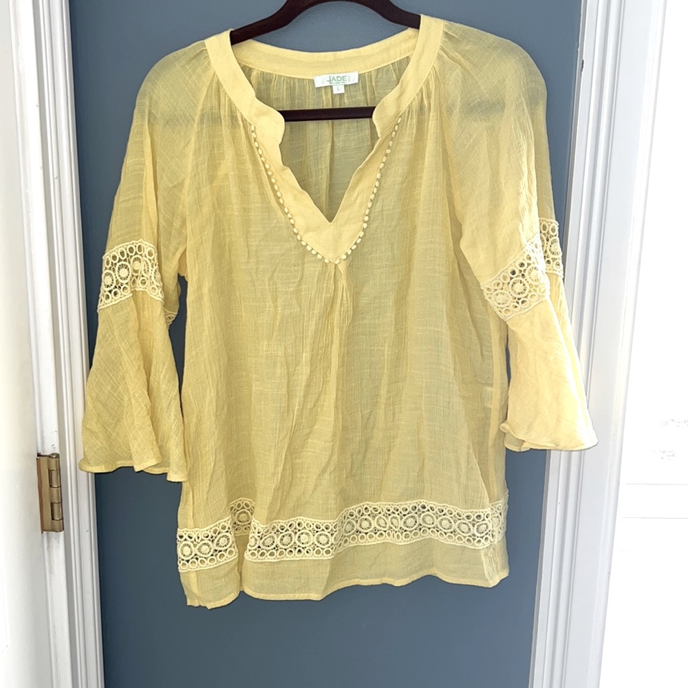 Yellow boho Jade top